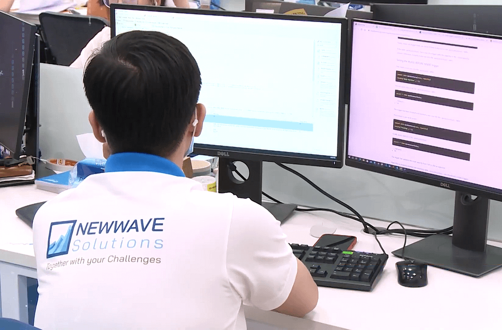 Blockchain developers at Newwave Solutions